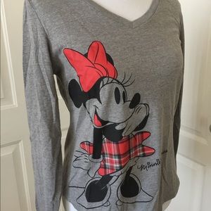 Minnie Mouse Top Size Med Junior Long Sleeve